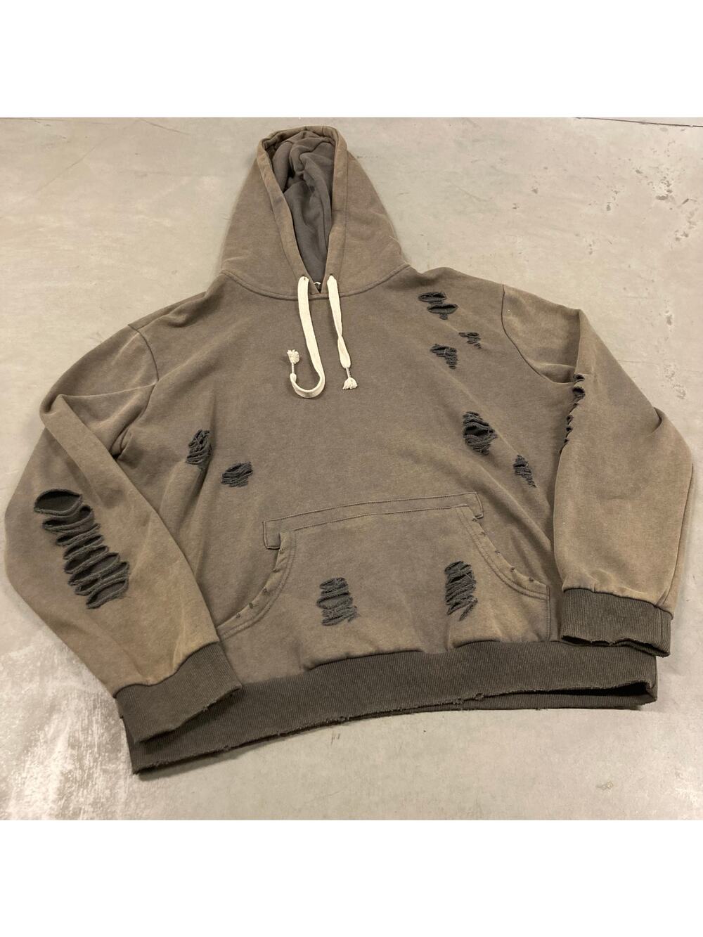 vintage y2k thrashed brown hoodie